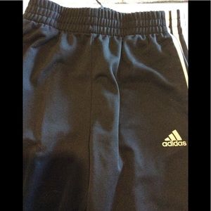 Adidas Black And White Striped Long Pants